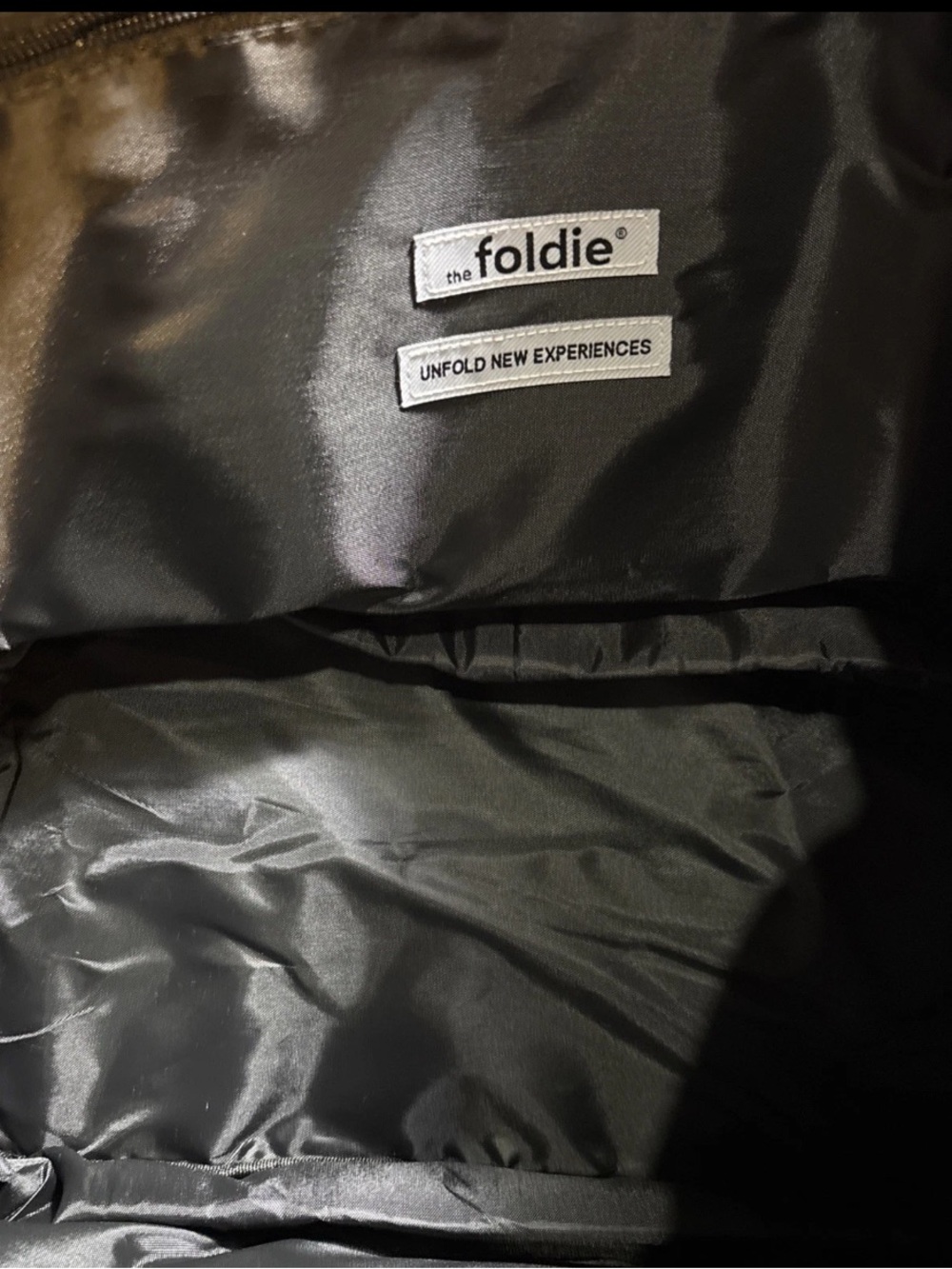 NWT The Foldie Black Packable Tote Duffel Bag - Picture 6 of 10